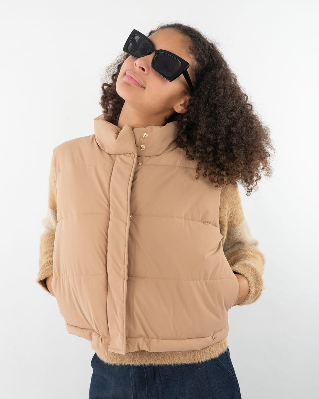 Gilet smanicato imbottito con tasche KOCCA