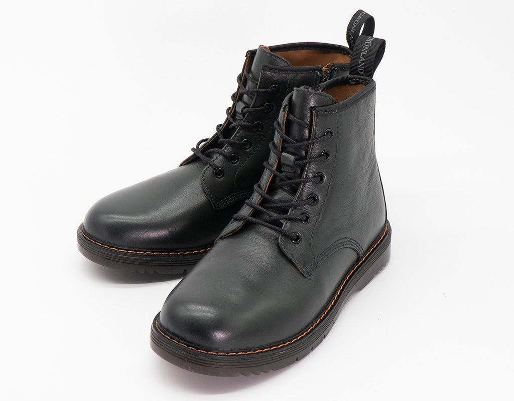 Anfibio in pelle con lacci e zip laterale GRUNLAND