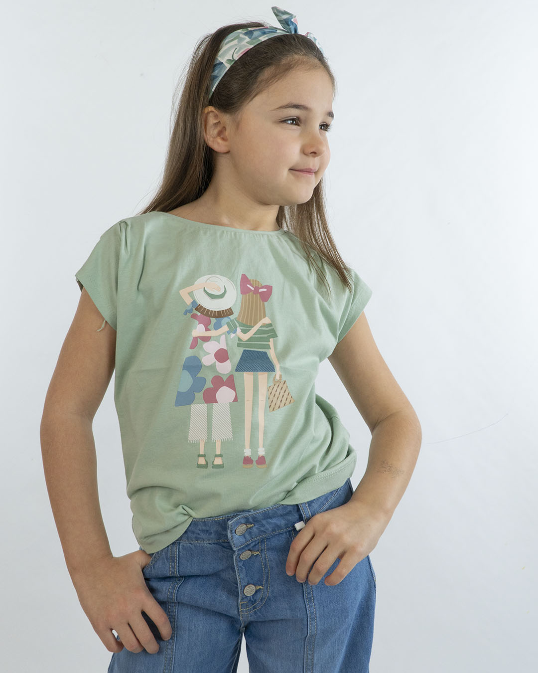 T-shirt manica corta con fascia fiorataMAYORAL