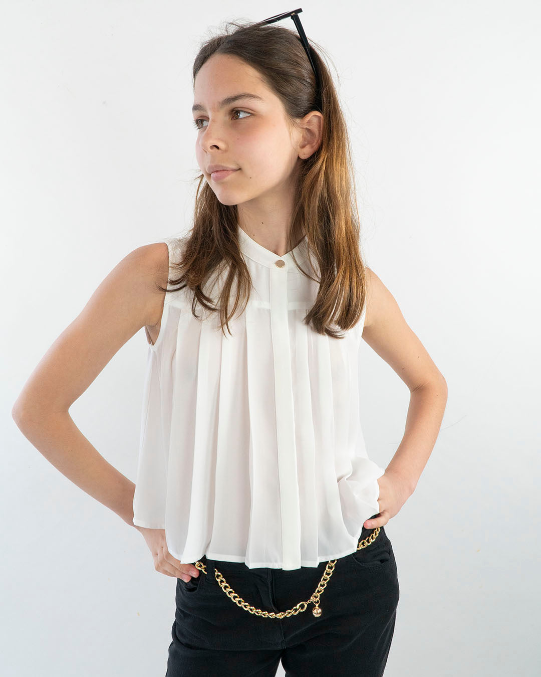 Camicia smanicata plissettata I DO