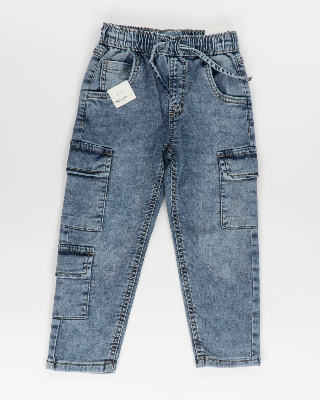 Jeans balloon fit cargo in soft denim I DO