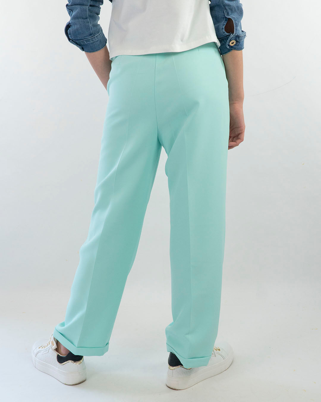 Pantaloni con pinces e risvoltino I DO