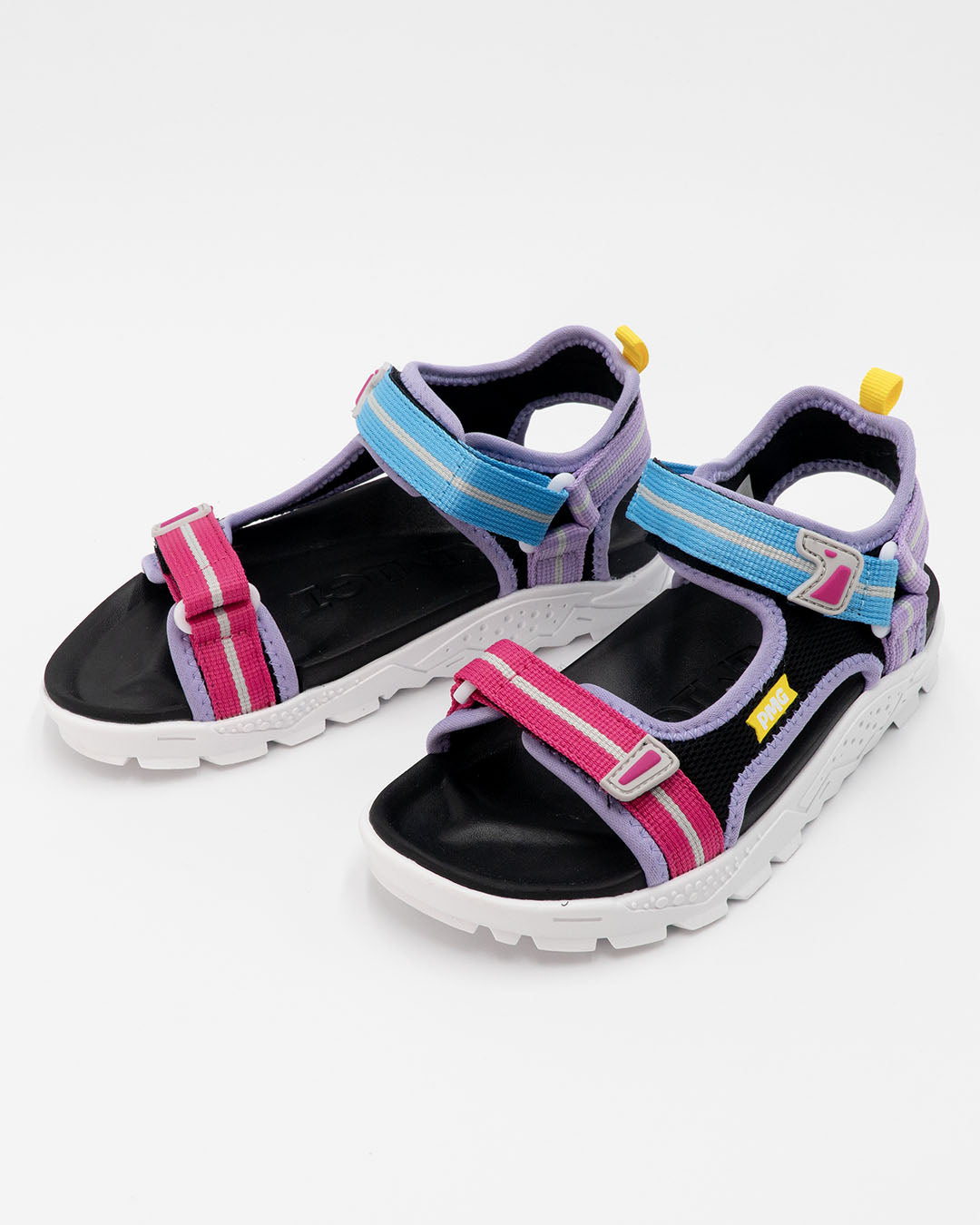 Sandalo multicolor con strappi