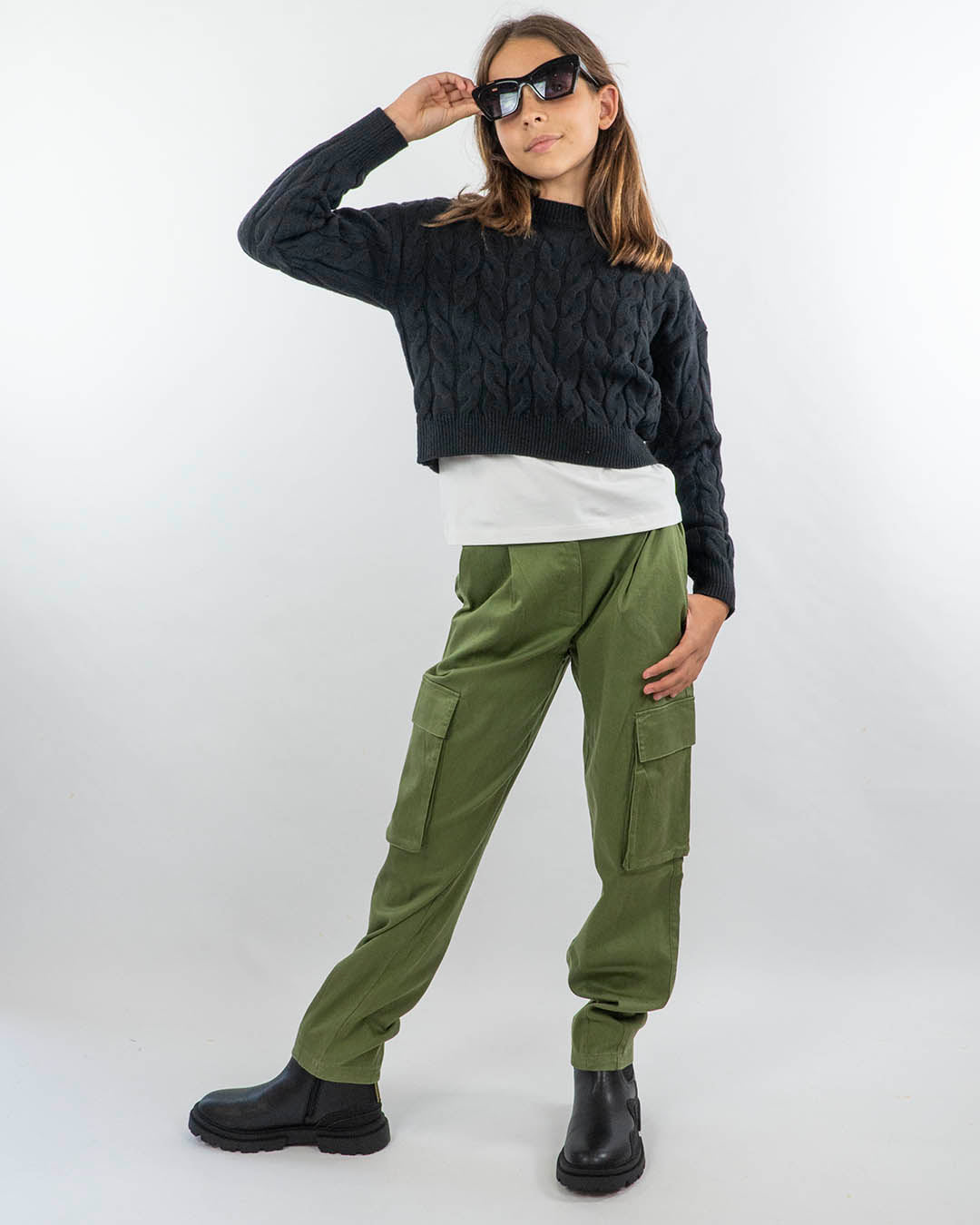 Maglione corto a trecce I DO