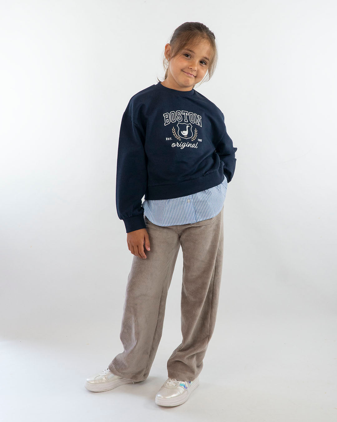 Felpa felpata con finta camicia MAYORAL