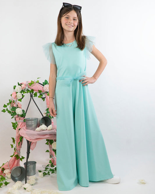 Tuta con manica e fusciacca in tulle ELSY