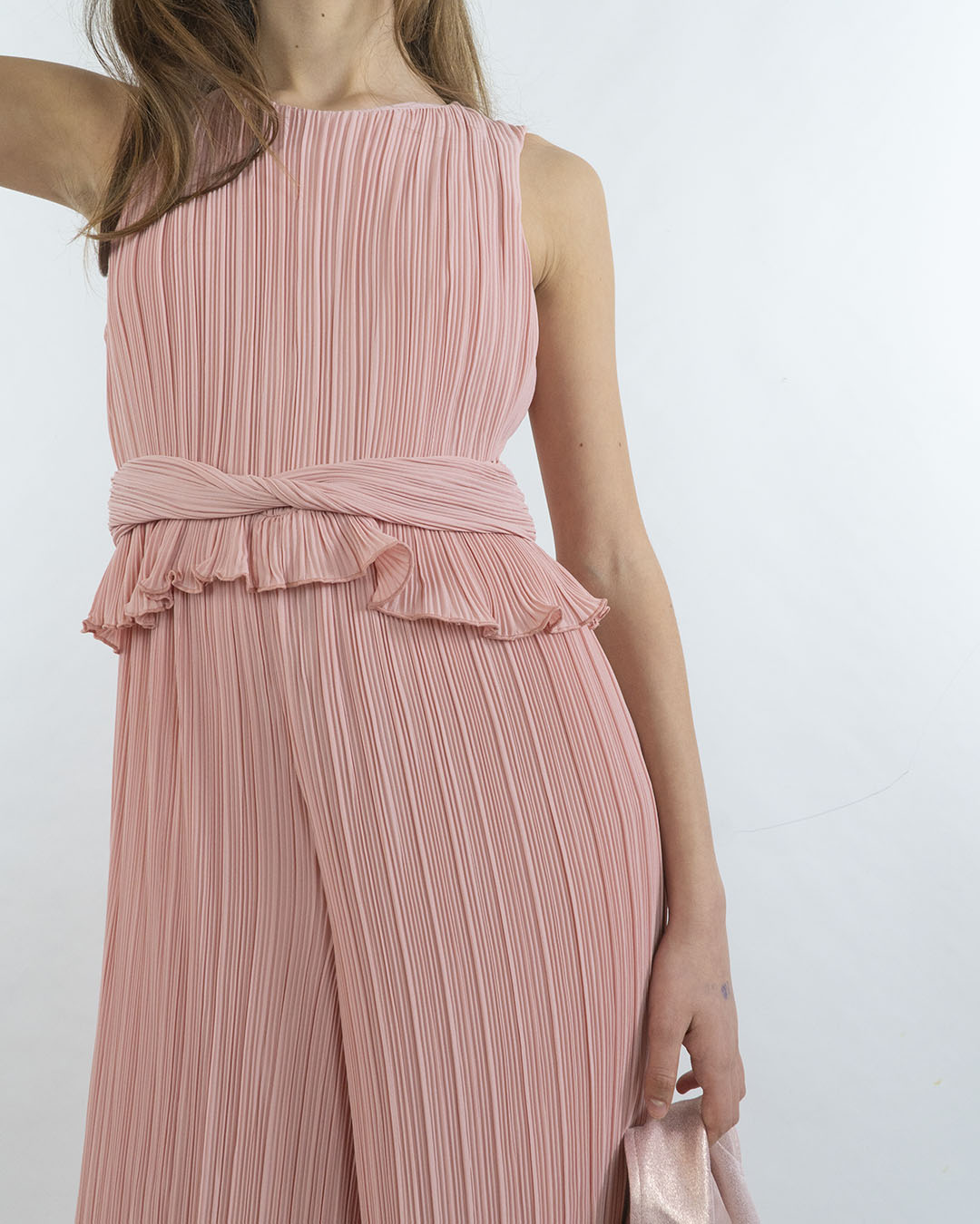 Tuta lunga in chiffon plissettata ABEL & LULA