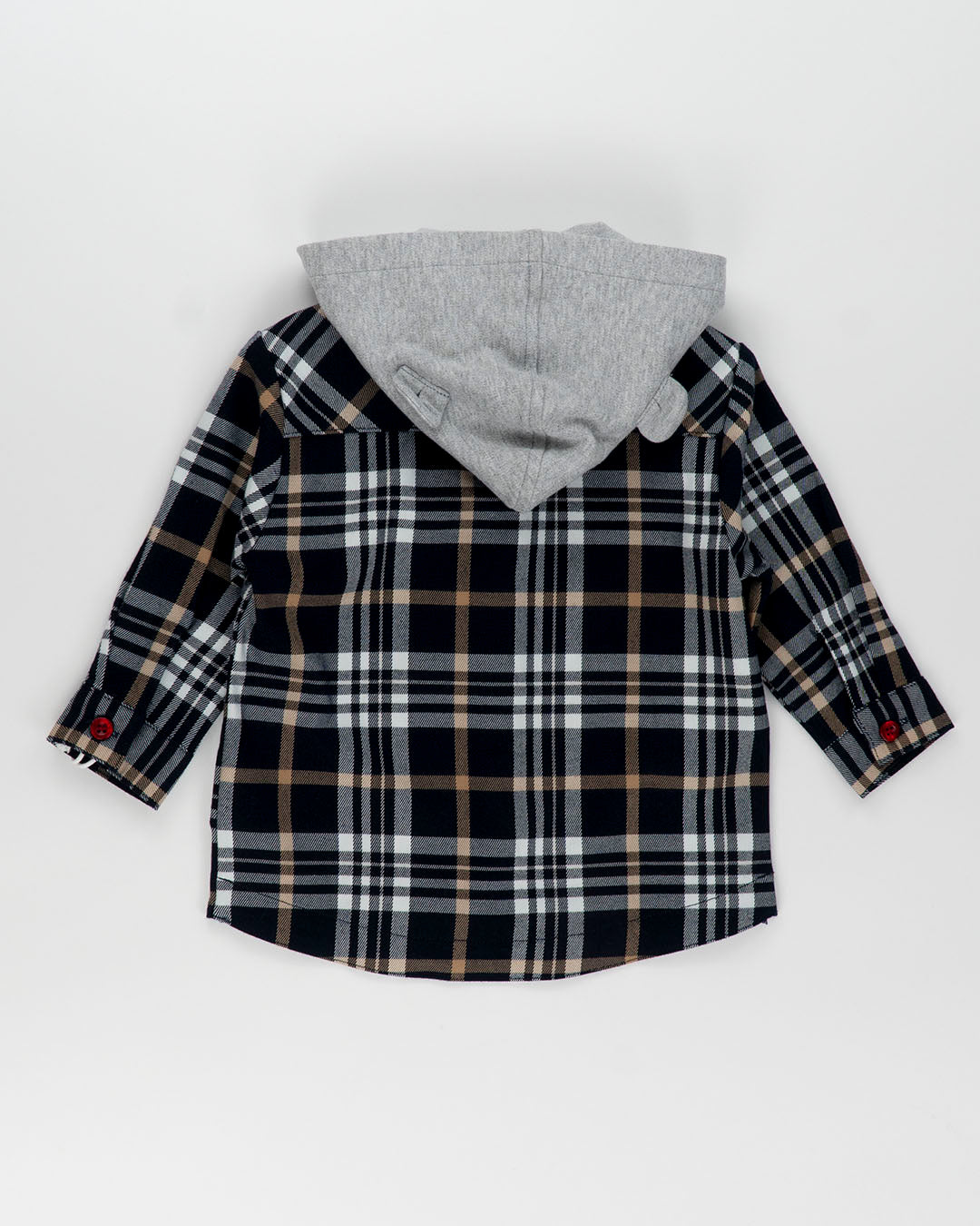 Camicia a quadri con cappuccio staccabile I DO