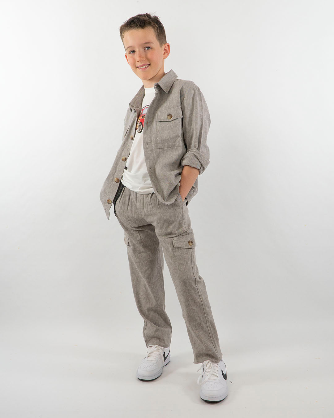 Giacca camicia in misto lino I DO