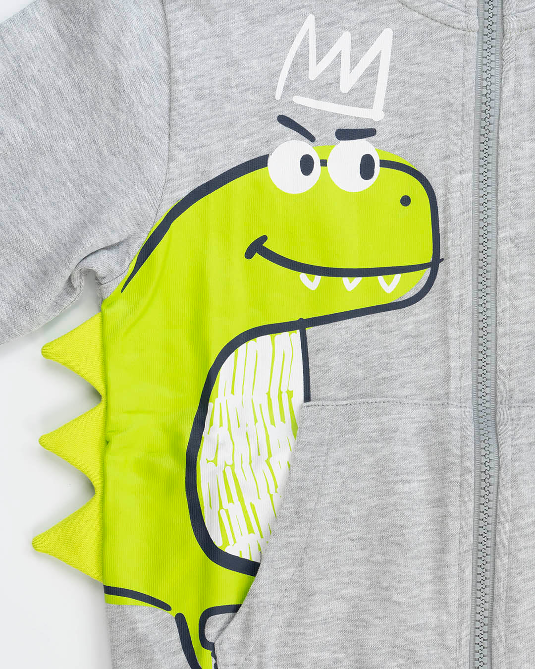 Tuta 2 pz. aperta in cotone con dinosauri I DO