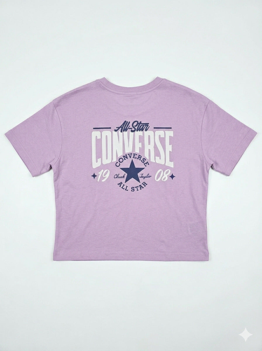 T-shirt con logo viola 4CJ064-PF4 CONVERSE