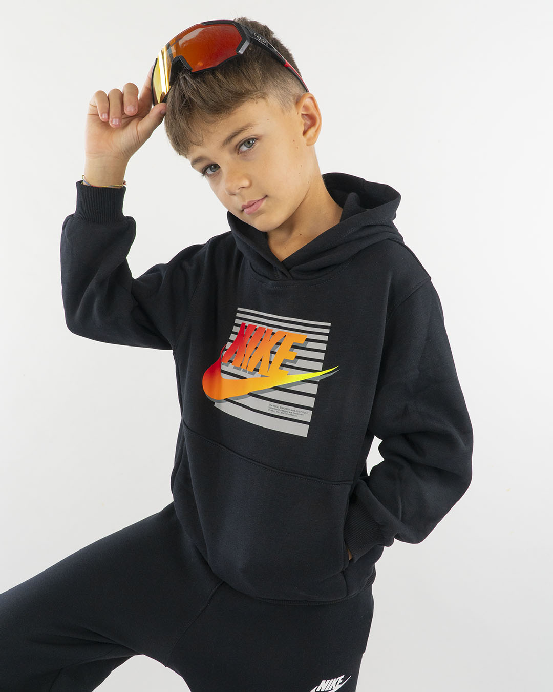 Tuta 2 pz. chiusa con scritta sfumata NIKE