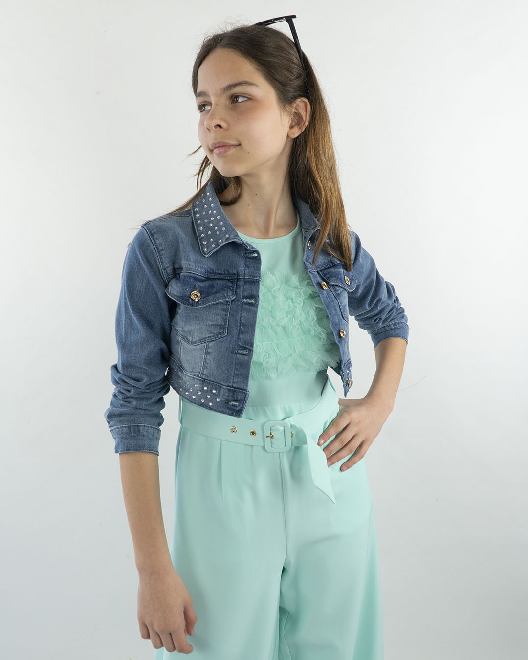Giubbino in Jeans con strass I DO