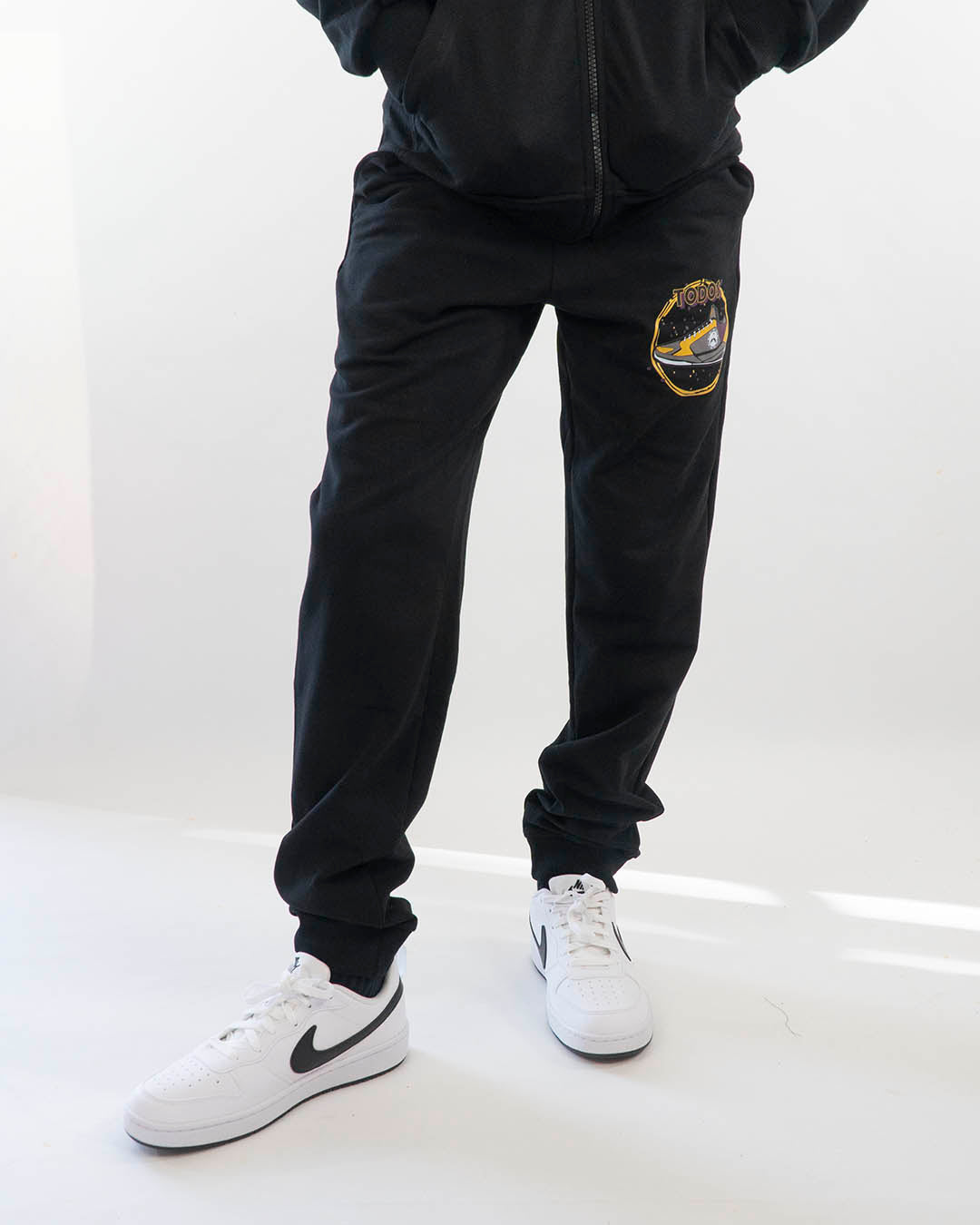 Pantaloni felpati con stampa scarpa FKM