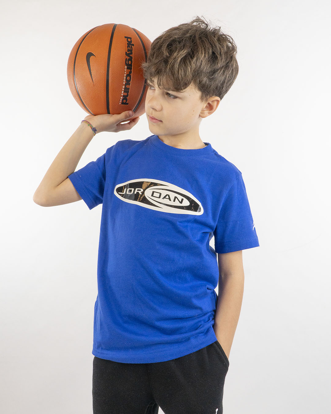 T-shirt con logo ovale gommato JORDAN