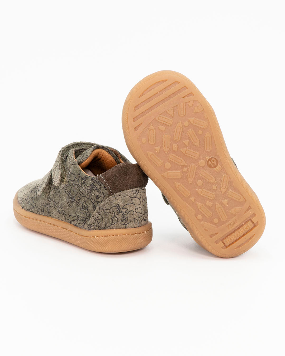 Scarpa primi passi scamosciata e stampata PRIMIGI