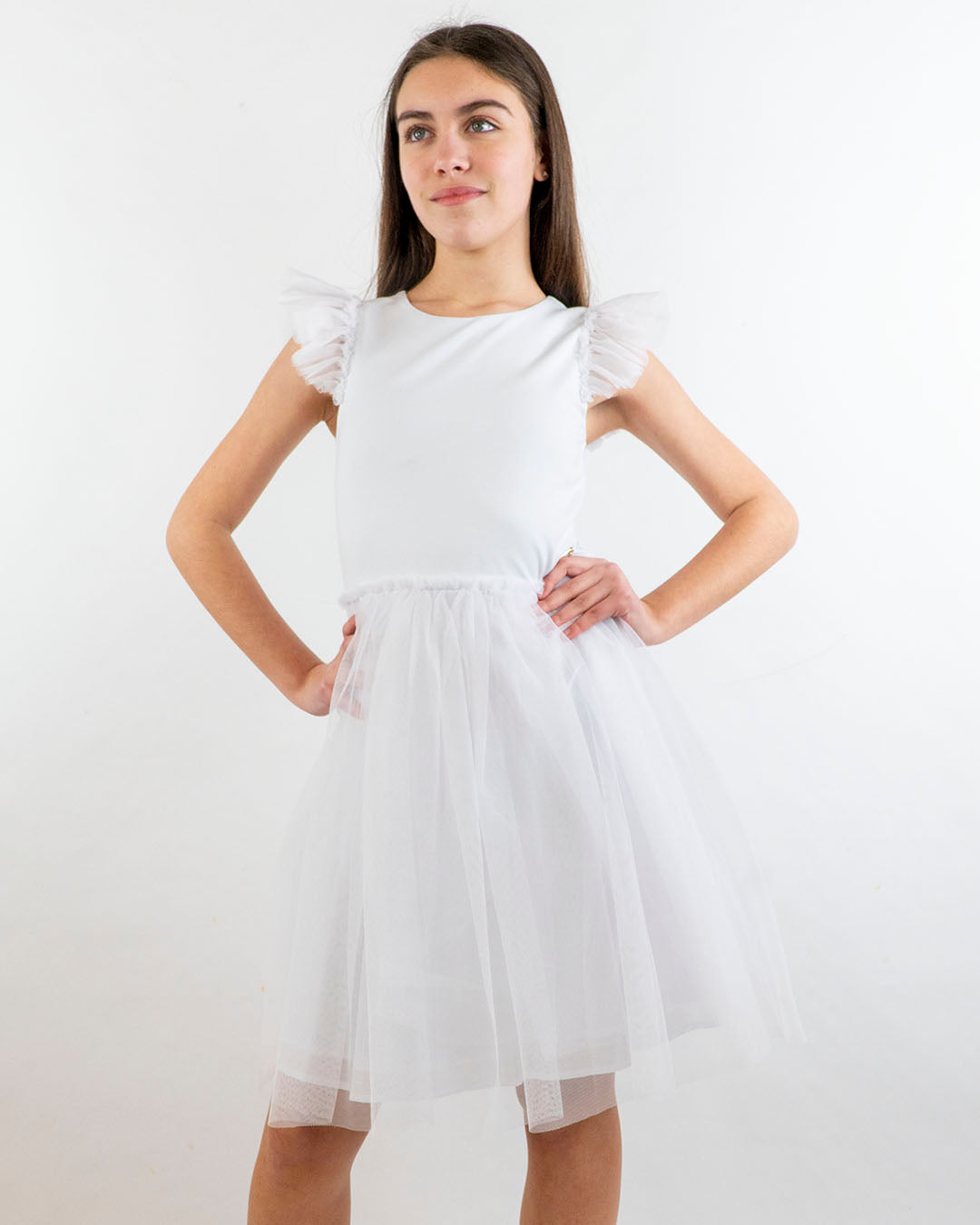 Abito con manica e gonna in tulle GUESS