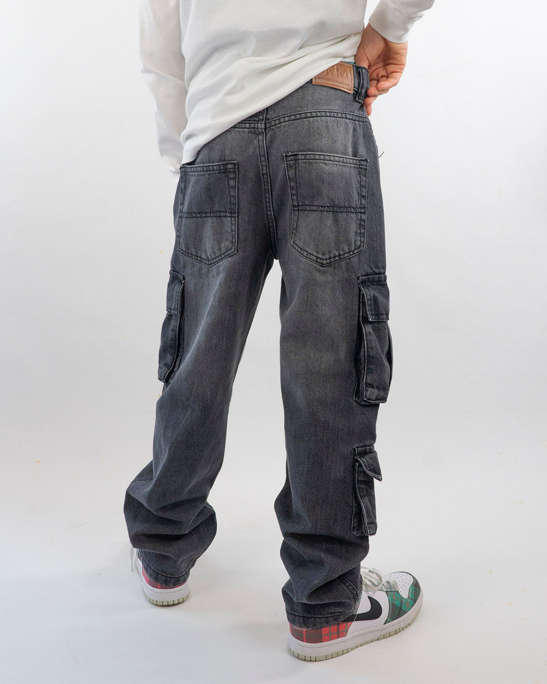 Jeans cargo con cintura regolabile I DO