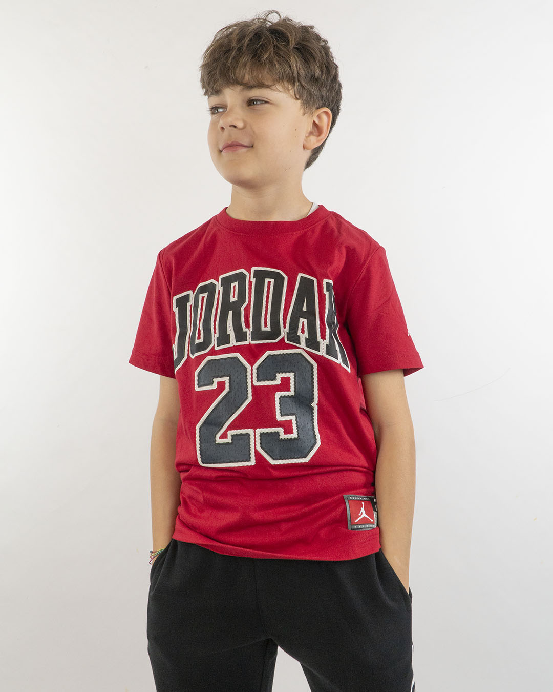 T-shirt con numero e logo gommati JORDAN