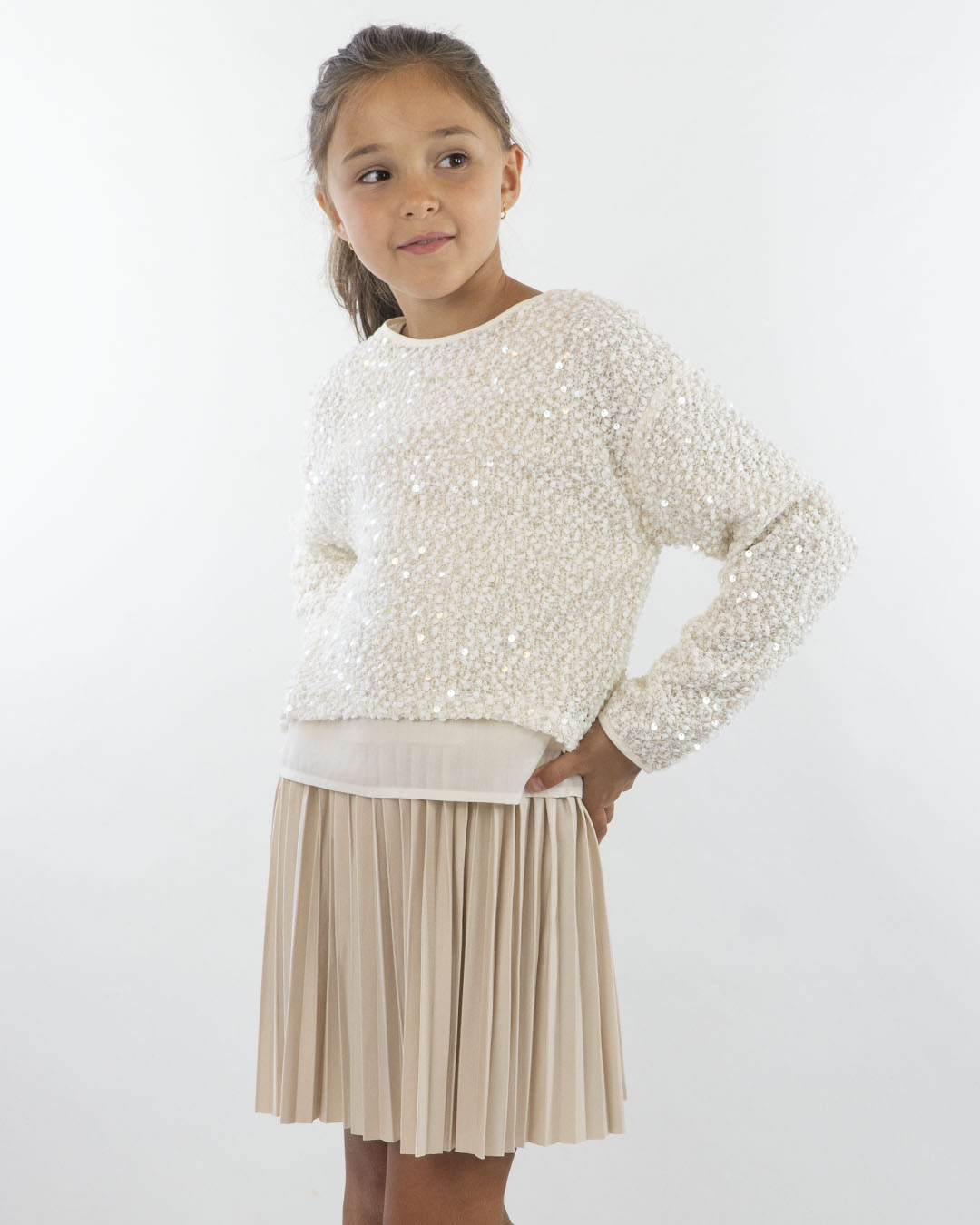 Abito 2 pz. con camicia in pailettes MAYORAL