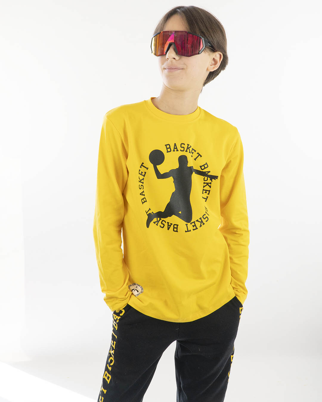 T-shirt manica lunga stampa basket FKM