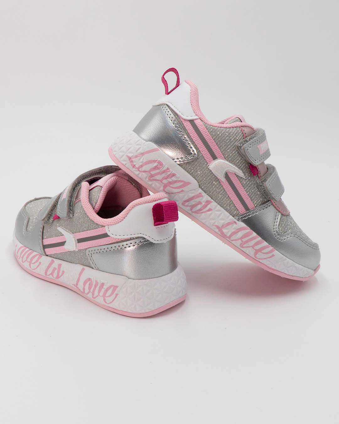 Scarpe in tessuto glitterato con strappi