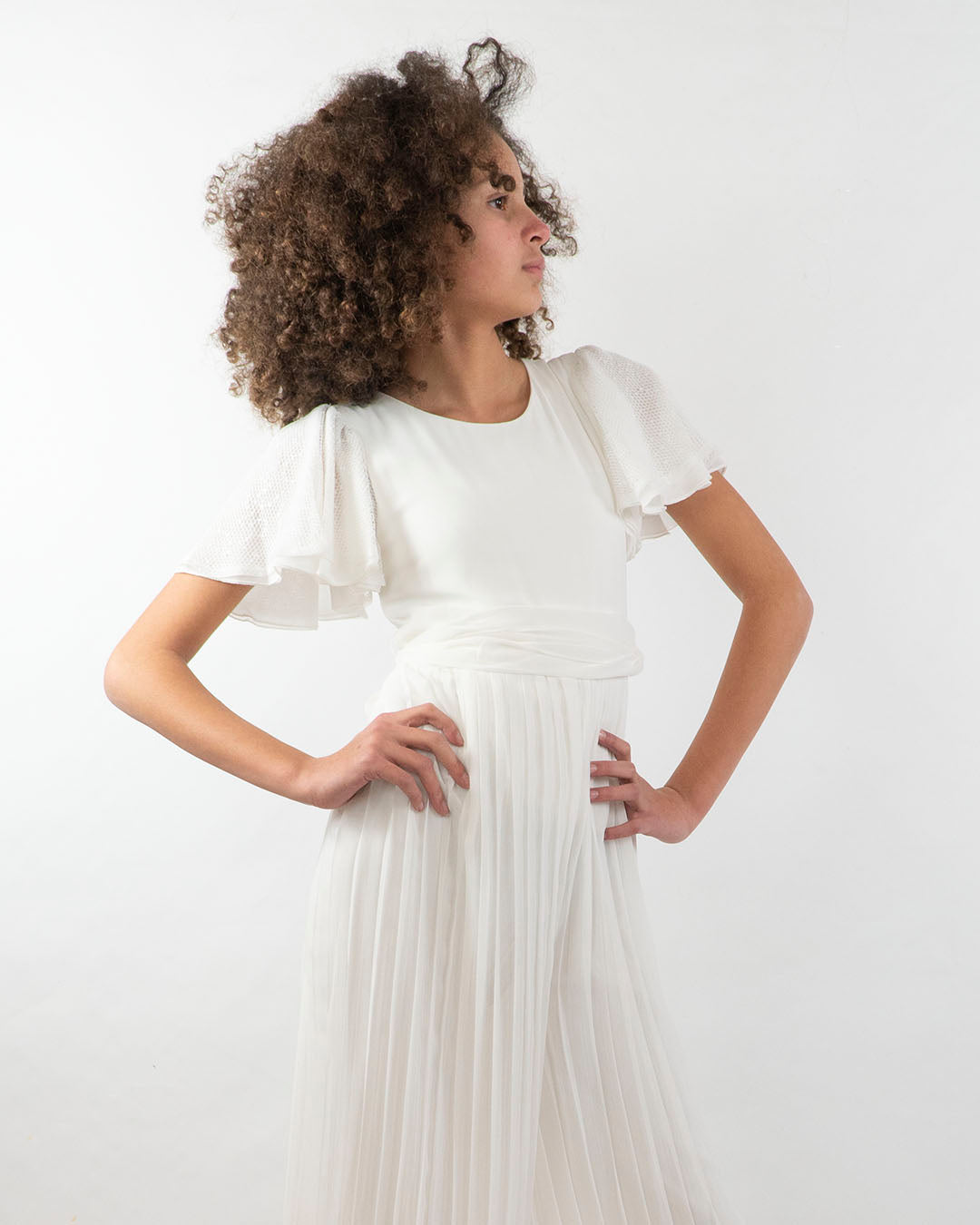 Tuta plissè con manica a retina  ABEL & LULA