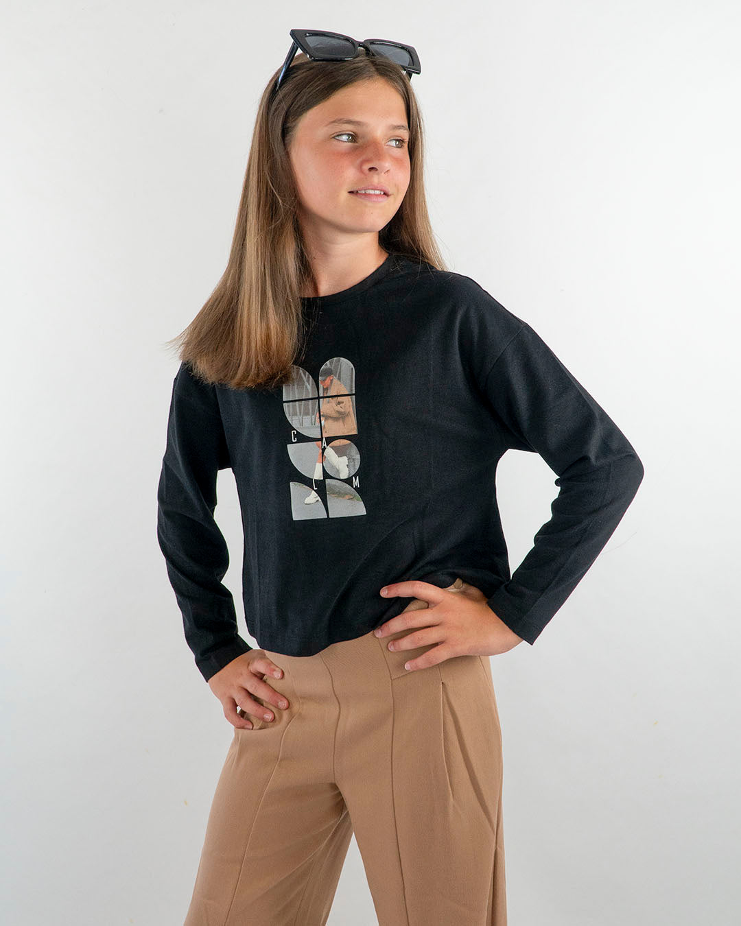 T-shirt manica lunga con foto di ragazza MAYORAL