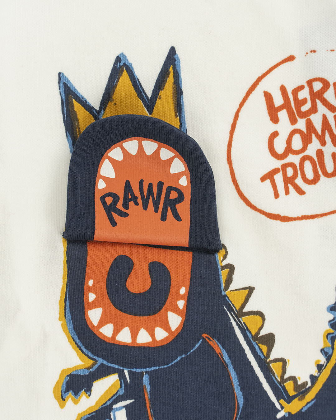 T-shirt con dinosauro con fauci spalancate I DO