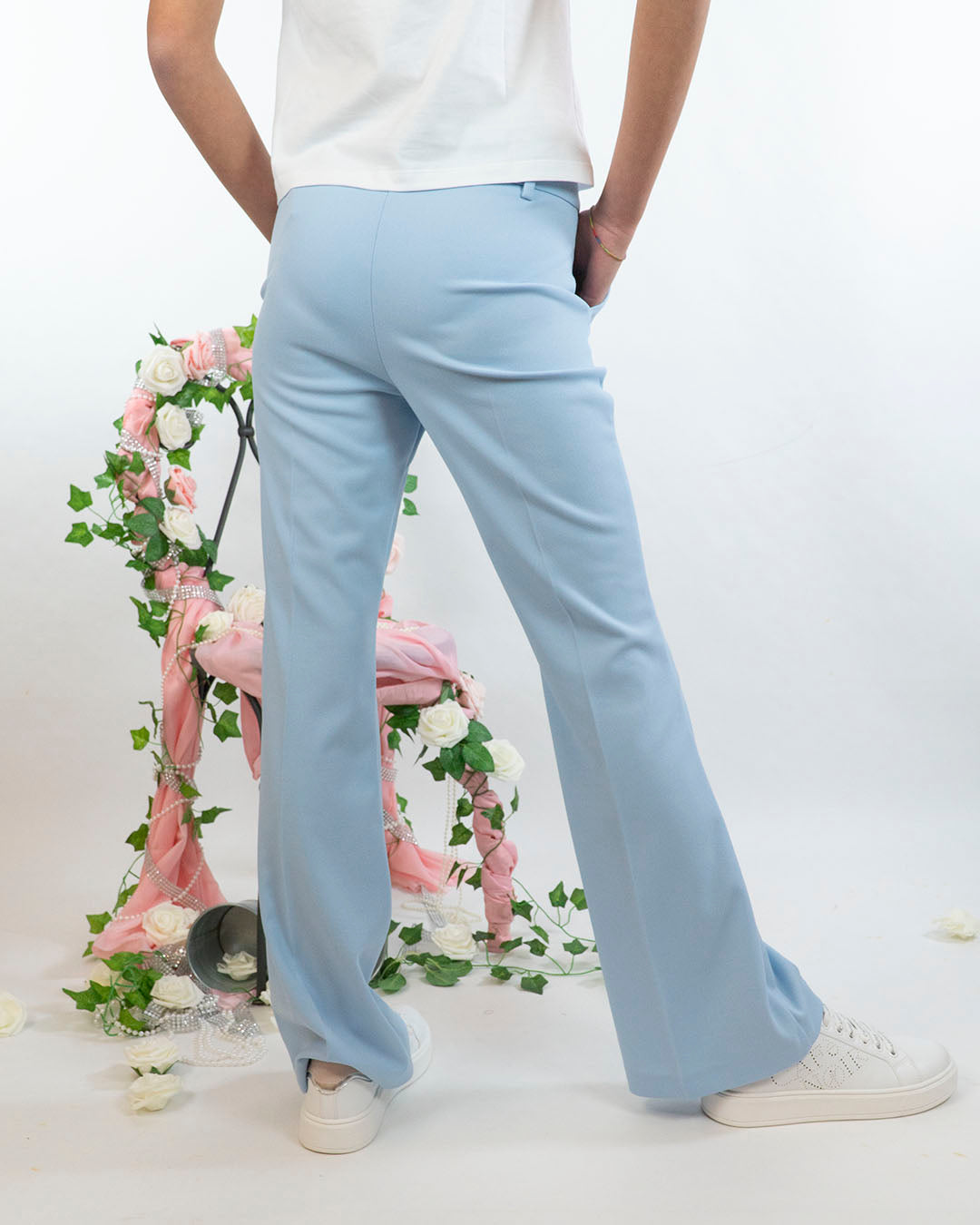 Pantaloni in tessuto con taglio a zampa KOCCA