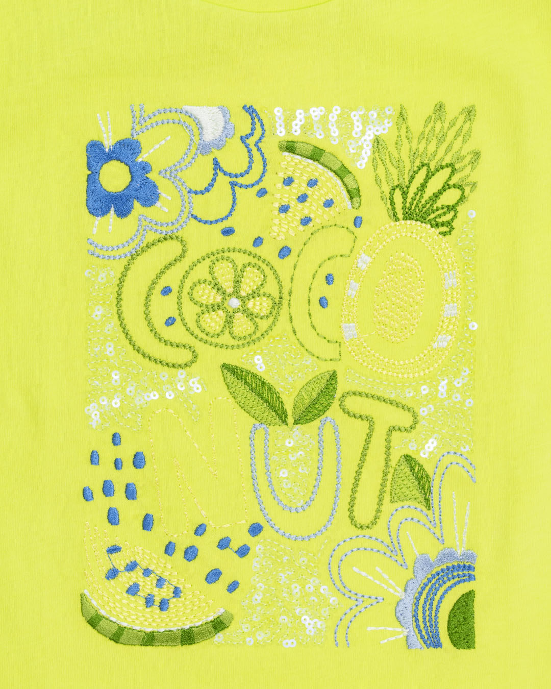 T-Shirt smanicata applicazioni coconut