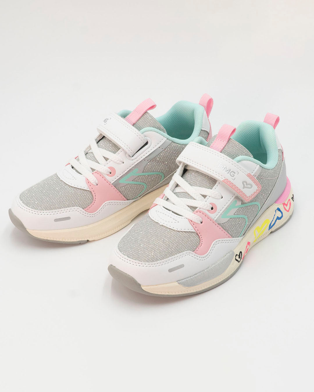 Scarpe argentate con suola a cuori PRIMIGI