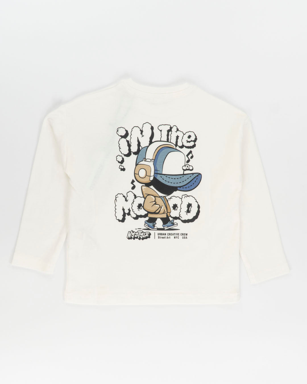 T-shirt manica lunga con bimbo con cuffie I DO