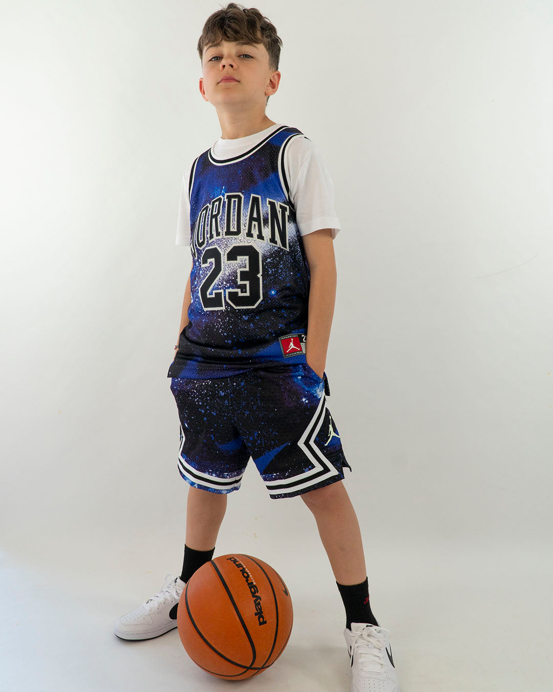 Pantaloncino tipo basket con cielo stellato JORDAN