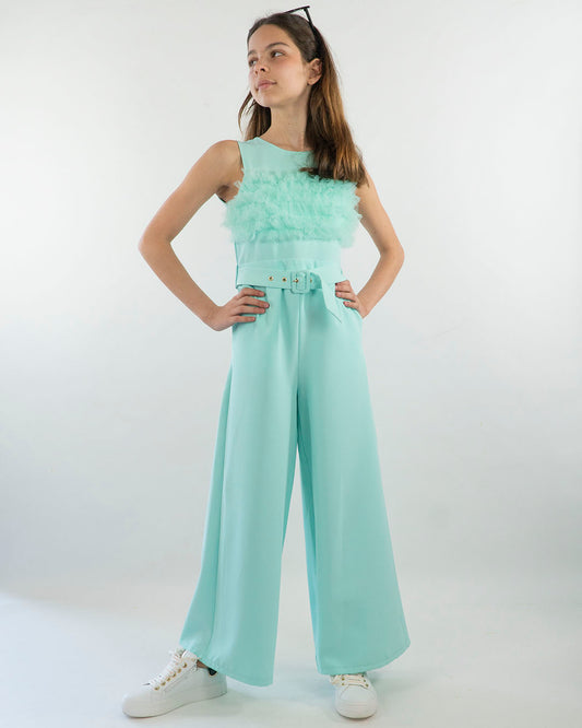 Tuta con corpino lavorato in tulle I DO