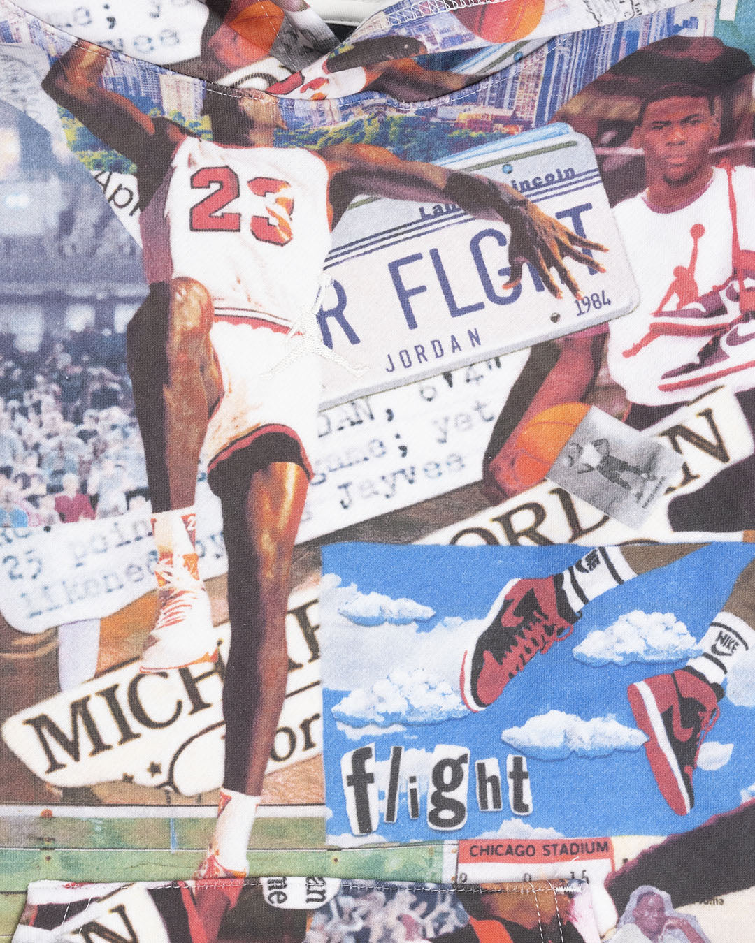 Felpa chiusa con stampe colorate JORDAN