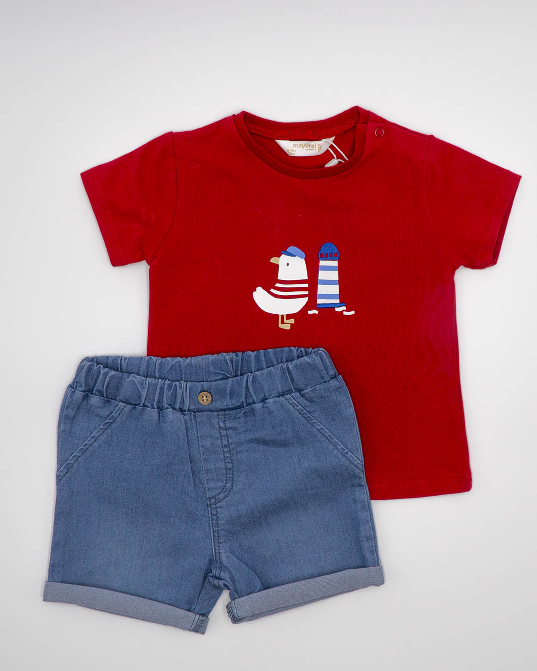 Completo con pantaloncino jeans