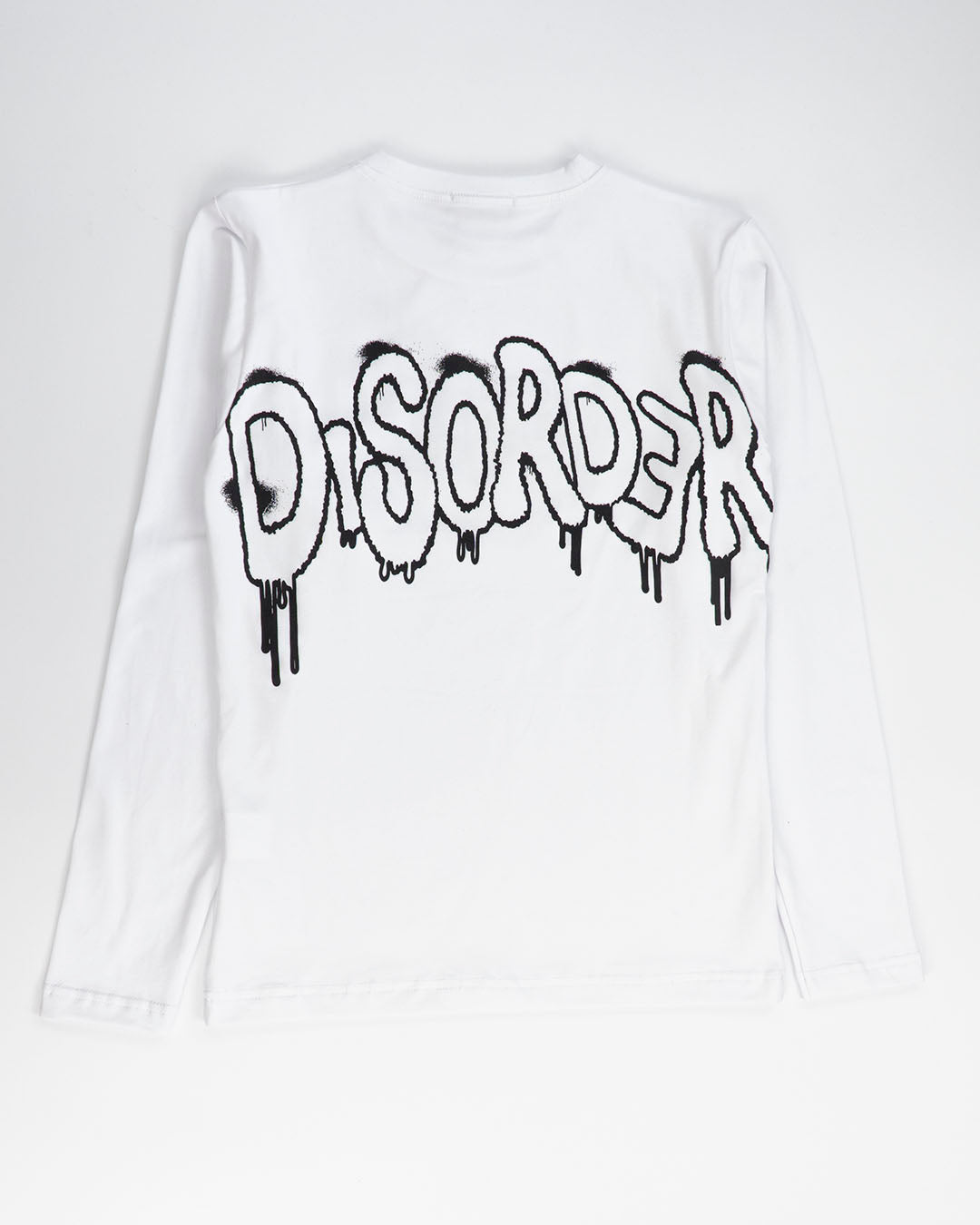 T-shirt manica lunga stampa Disorder NEVER GIVE UP