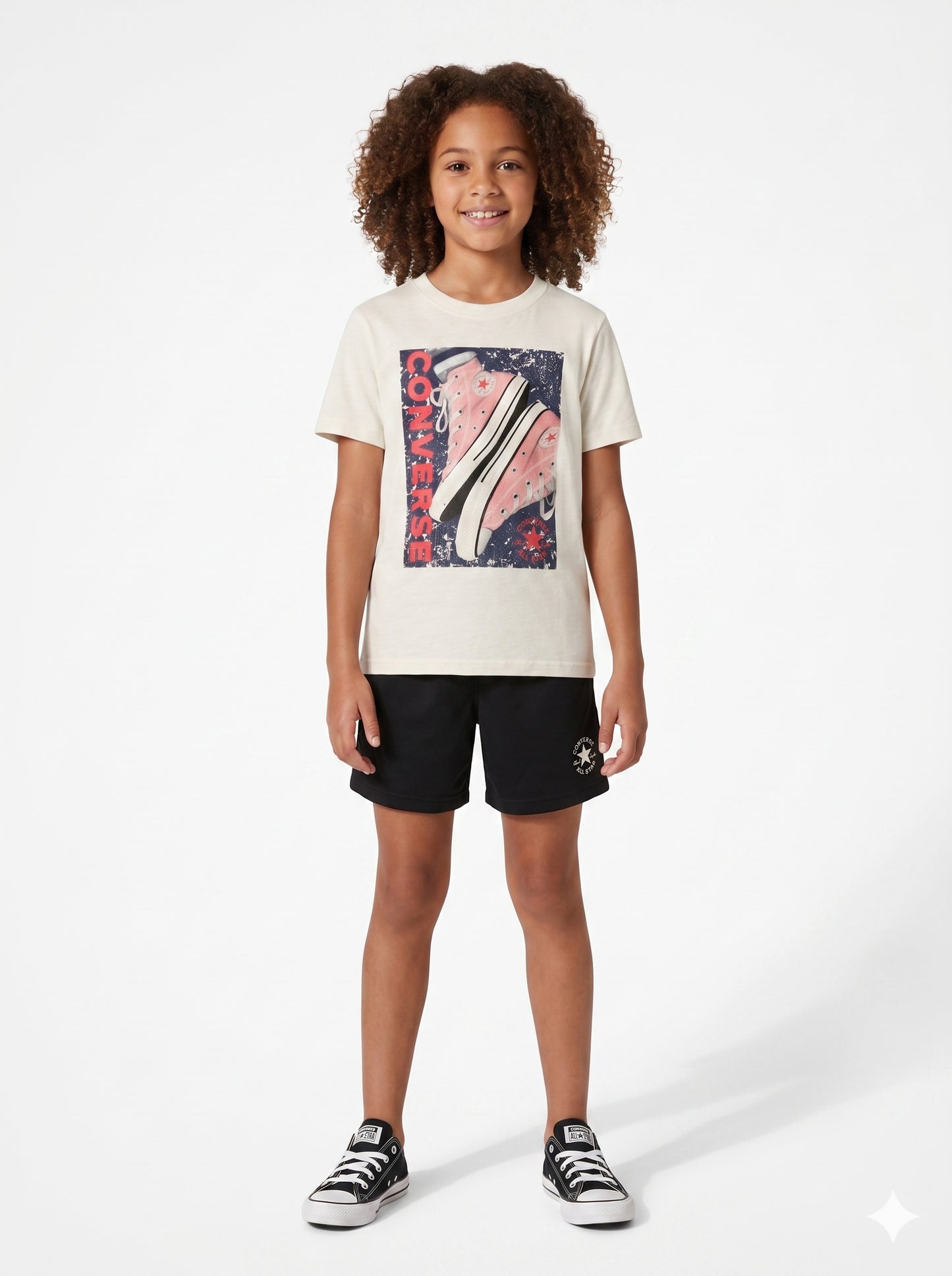 T-shirt con scarpe rosa art.4CJ027-001 CONVERSE