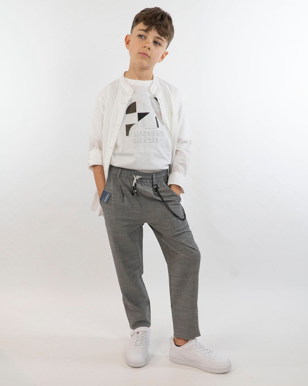 Pantalone in tessuto con catena I DO