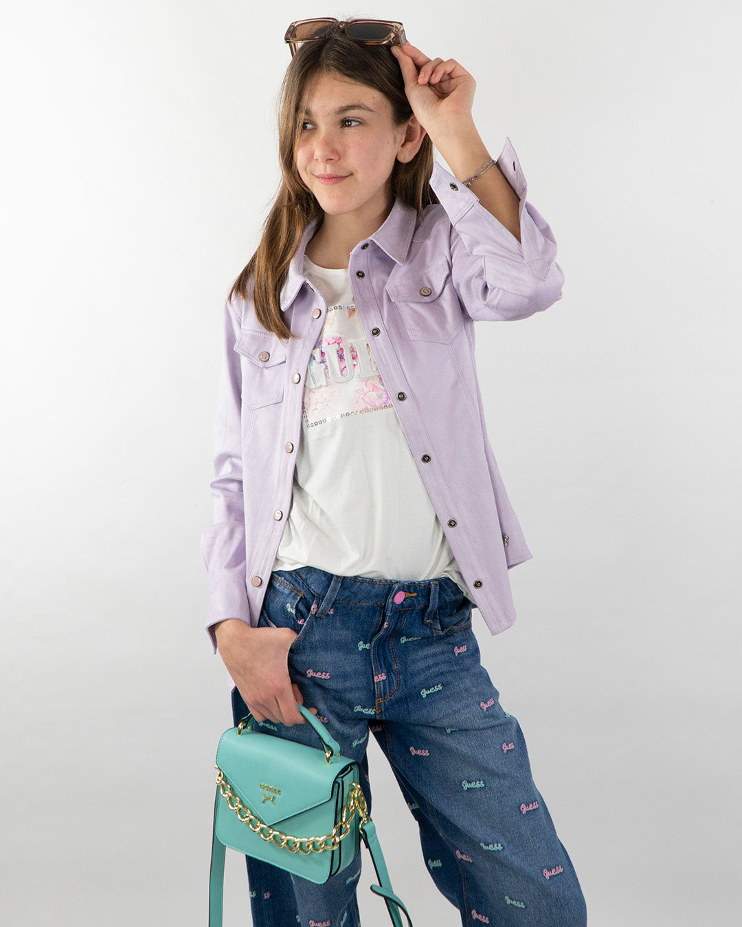 Camicia effetto alcantara Guess