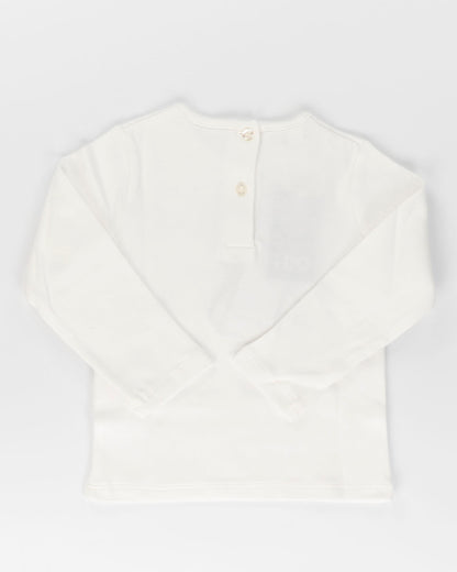 T-shirt manica lunga con bimba in pelliccetta I DO