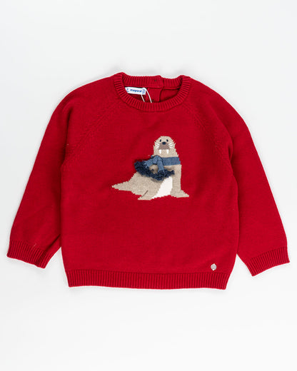 Maglione in misto lana con tricheco MAYORAL
