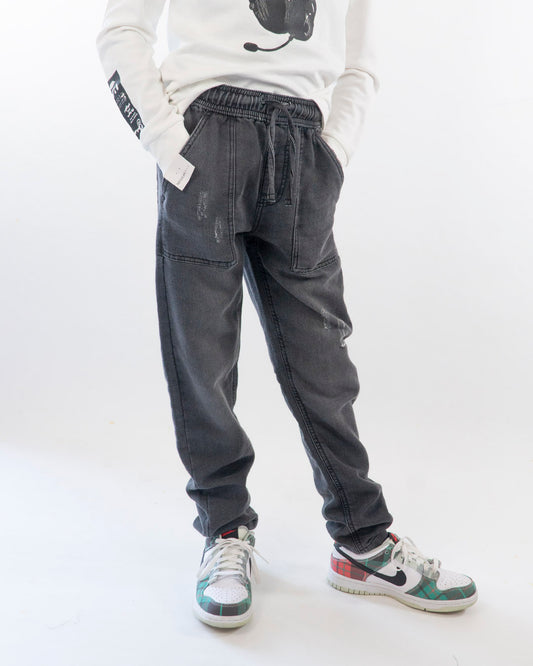 Jeans soft elasticizzato con elastico in vita I DO