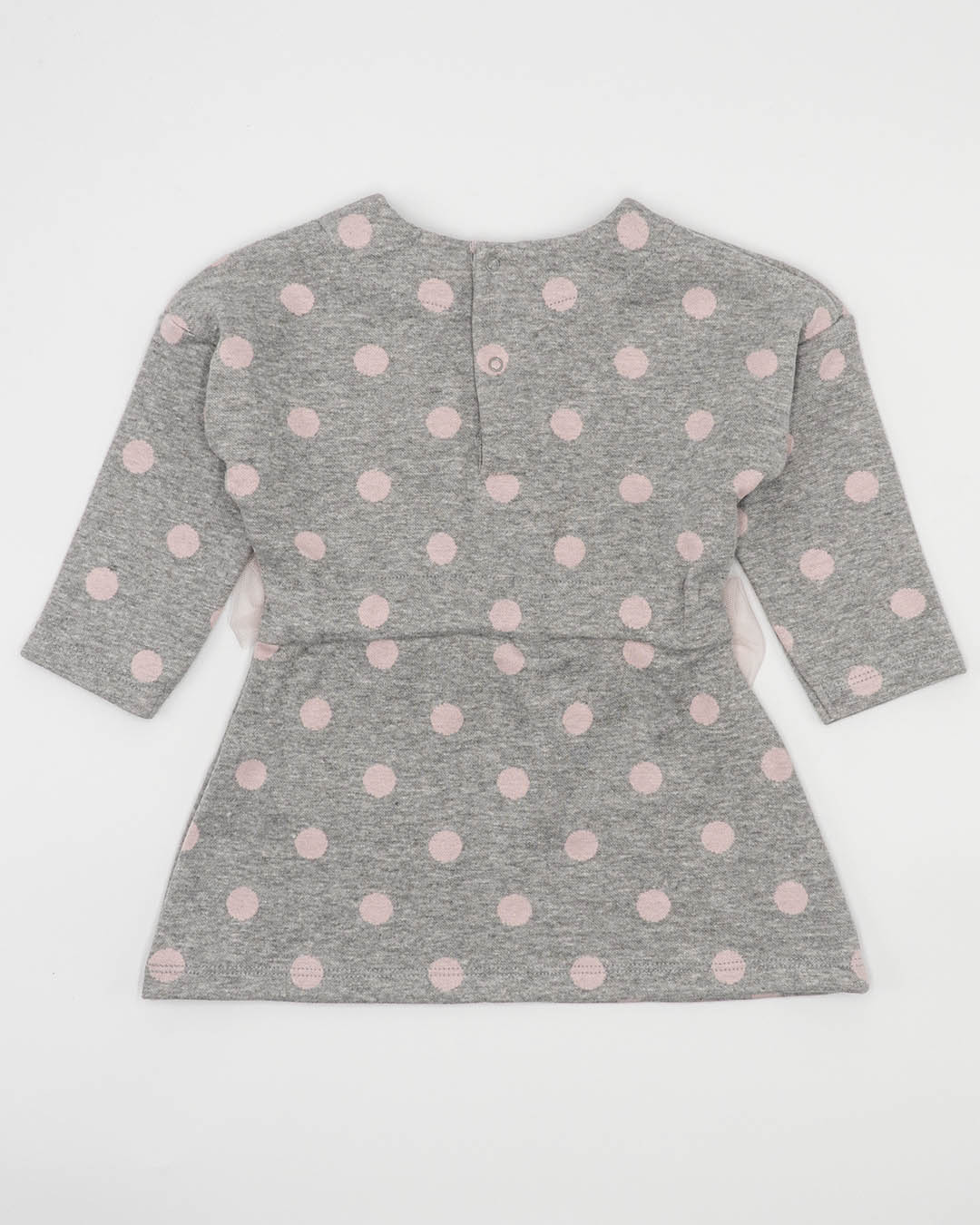 Abito felpato a pois con fiocchi in tulle EMC