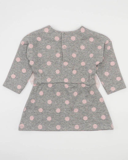 Abito felpato a pois con fiocchi in tulle EMC