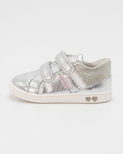 Scarpa argentata in pelle con strappi PRIMIGI
