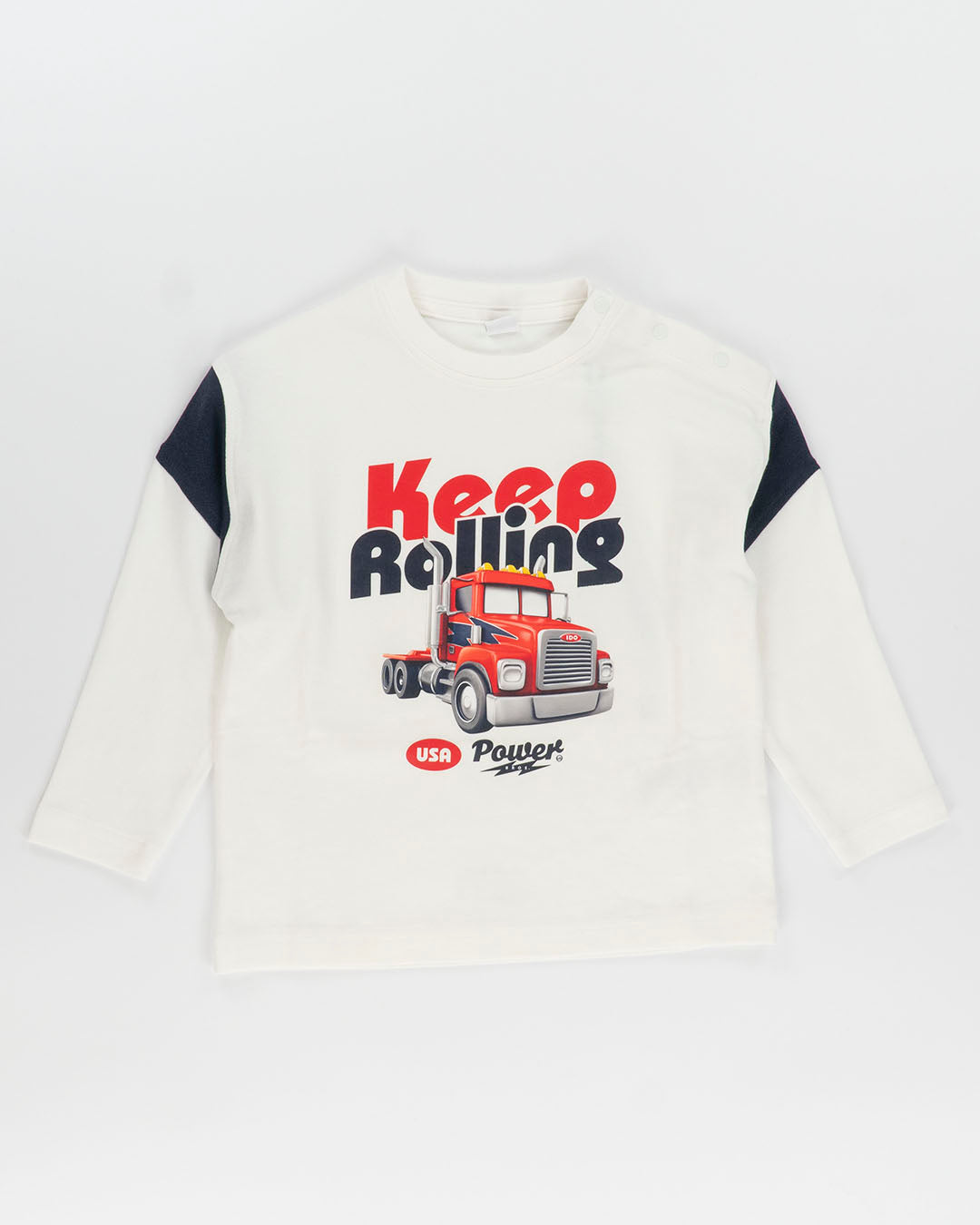 T-shirt con manica bicolor e motrice I DO