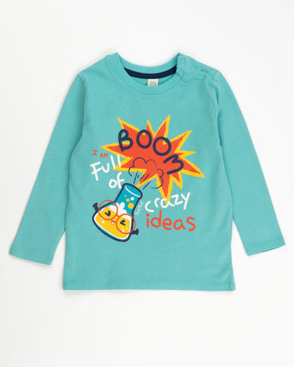 T-shirt manica lunga con stampa Boom TUC TUC