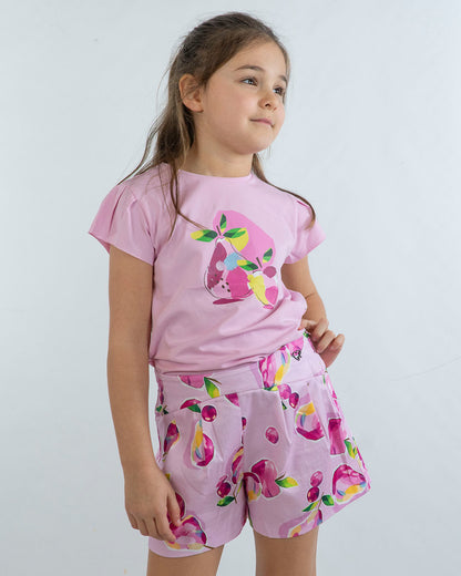 Shorts in tessuto con frutta MAYORAL